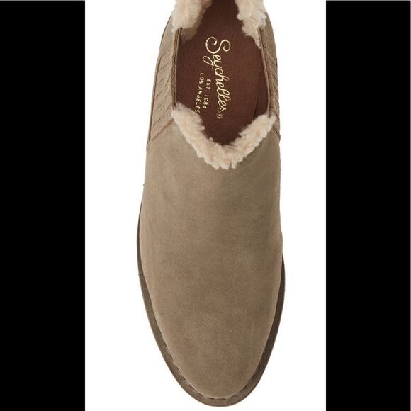 SEYCHELLES Pool Cozy Suede Fur Bootie, Ankle Bootie, Tan/Brown, Size‎ 10, NWT - Picture 15 of 15